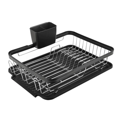 ESCURRIDOR DE PLATOS CROMADO B/NEGR