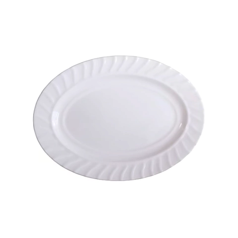 FUENTE OVAL 25CM MELAMINA BLANCA