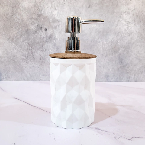 DISPENSER PLASTICO BLANCO DIAMANTES