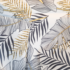 MANTEL ECOCUERO CUADR. PALMERA ORO - comprar online