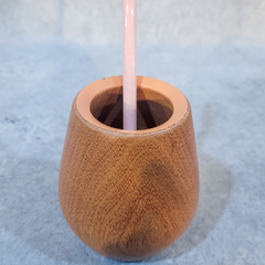 Imagen de MATE CUIA MADERA CON BORDE COLOR