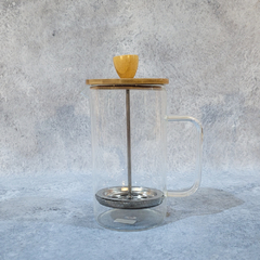 CAFETERA C/EMBOLO 600ML TAPA BAMBOO - comprar online