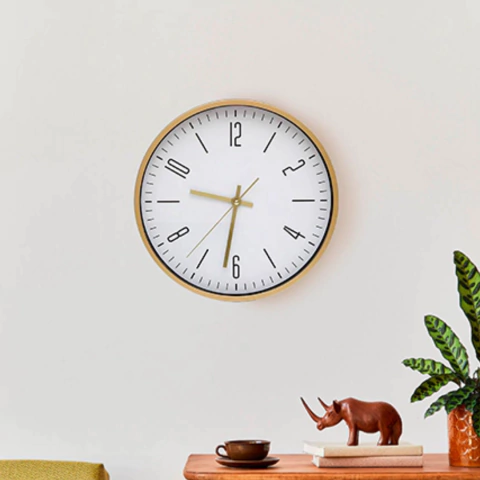 RELOJ DE PARED 30CM GOLD NUM.PARES - comprar online