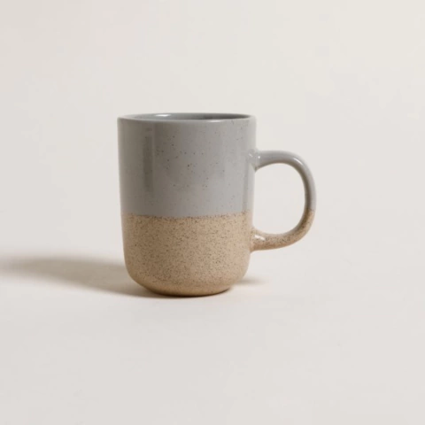 MUG LENA ALTO VISON Y BEIGE 350ML