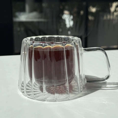 TAZA GAJOS VIDRIO DOBLE 220ML