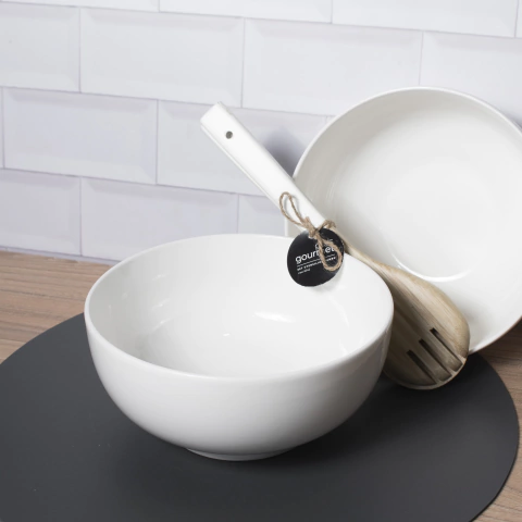 ENSALADERA CHICA CERAMICA BLANCA