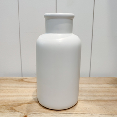 FLORERO BOTELLON CERAM. BLANCA 20CM