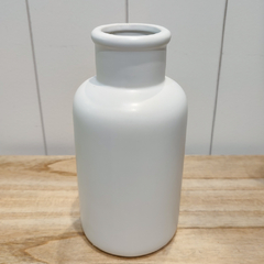 FLORERO BOTELLON CERAM. BLANCA 20CM - comprar online