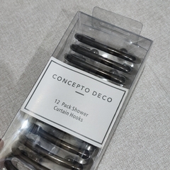 GANCHOS DE CORTINA C GRAFITO - Bazaar novedades