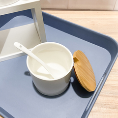AZUCARERA CERAMICA BLANCA TAPA BAMB - comprar online