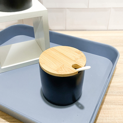 AZUCACRERA CERAMICA NEGRA TAPA BAMB