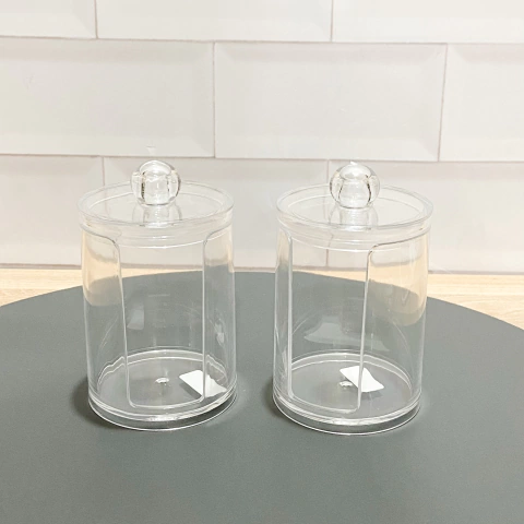 PORTA DISCOS DE ALGODON BAJO ACRILI