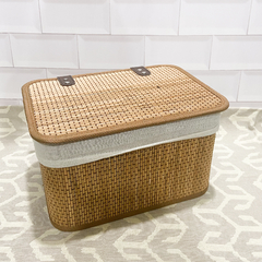 CAJA BAMBOO Y TELA 29X21CM