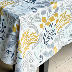 MANTEL ECOCUERO 180X140CM F/GRIS Y