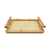 Bandeja Decorativa Retangular Bambu e Palhinha com Alça 25x15cm na internet