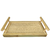 Bandeja Decorativa Retangular Bambu e Palhinha com Alça 35x20cm - comprar online