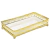 Bandeja Dourada Decorativa em Metal com Espelho 24x12cm Mart