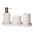 Conjunto Banheiro em Cimento Lumina Round Branco Mart 4 Peças