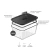 Pote Hermético Vidro Com Trava Fresh Lock 2400ml Black Ou - Utteis
