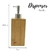 Kit Suporte Dispenser Banheiro Lavabo Em Bambu 4 Peças Yoi - Utteis