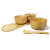Kit 3 Bowl Tigela com Colher Base Em Bambu Cozinha Mimostyle