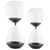 Kit Ampulhetas Vidro Areia Preta Decorativo 16cm e 24cm Mart