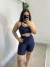 short prada cadarço azul profundo - comprar online