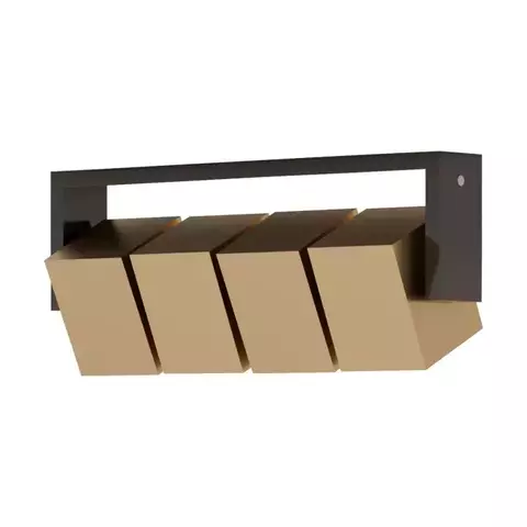 PLAFON DE SOBREPOR BLOCK RETANGULAR QUÁDRUPLO ARTICULADO AR70 (A) 15CM X (L) 37CM ALUMÍNIO - BELLA ITALIA 90081102 - comprar online