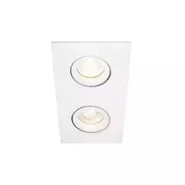 SPOT DE EMBUTIR FACE PLANA RETANGULAR DUPLO DICROICA PAR16 17,5X10X3,5CM TERMOPLÁSTICO BRANCO - SAVE ENERGY SE-330.3171
