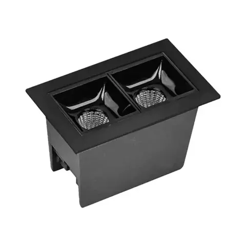 SPOT DE EMBUTIR LED SOUL RETANGULAR IRC 90 2700K 4W BIVOLT 7,4X4,5X4,9CM ALUMÍNIO PRETO - OPUS OPS 83823