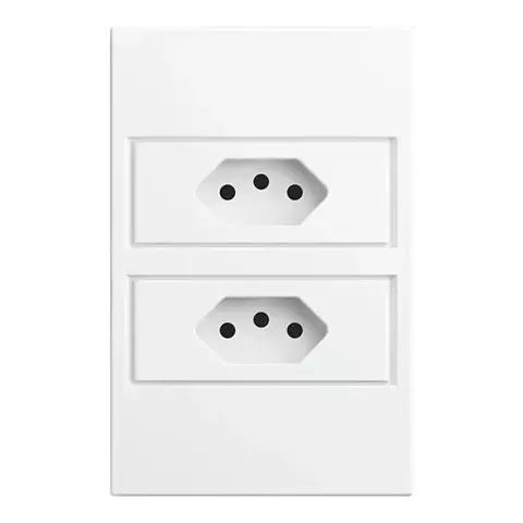 ACESSÓRIO S. TOUCH TOMADA DUPLA 10A POLICARBONATO BRANCO - STELLA STO24410BR