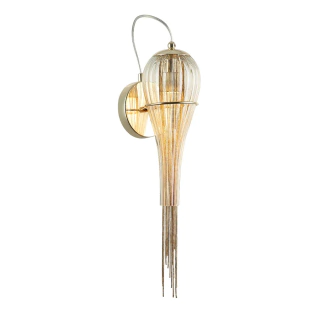 ARANDELA DE PAREDE CLAM Ø12X45CM VIDRO E METAL TRANSPARENTE E CROMADO - CASUAL LIGHT STUDIOLUCE AR1380CR - comprar online