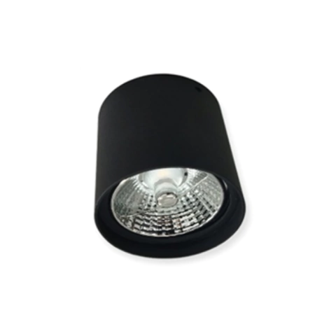 SPOT SOBREPOR REDONDO ALUMÍNIO 1X50W AR70 BRANCO FOSCO OU BRILHO E PRETO FOSCO 11x12 CM - INTERLUX 1517 - comprar online