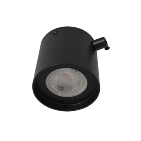 SPOT SOBREPOR REDONDO ALUMÍNIO 1X50W DICROICA BRANCO FOSCO OU BRILHO E PRETO FOSCO 6,3x8,3 CM - INTERLUX 1520 - comprar online