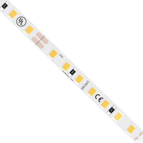 FITA LED SLIM 2835 140LEDS/M 4.6MM 24V 5W/M IP54 3000K IRC>95 550LM/M 10M/ROLO - EKLART EKF5205954MM54