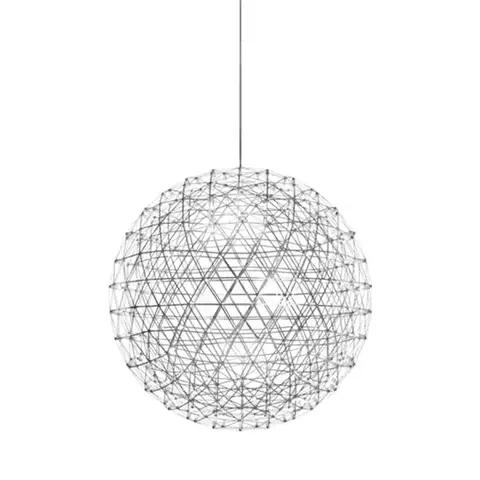 LUSTRE PENDENTE LED TESLA ALPHA 3000K 43W BIVOLT Ø60CM AÇO CROMADO - PIX ILUMINAÇÃO 36506820