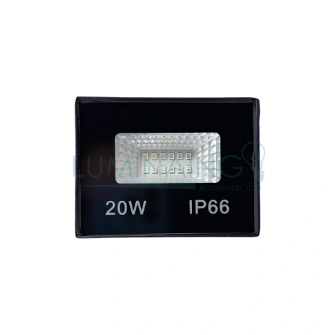 REFLETOR DOB 20W IP66 PRETO AZUL CX 10 UNIDADES RL20WAZ - AAATOP