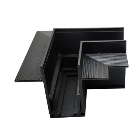 CONECTOR PARA TRILHO DE EMBUTIR MAGNÉTICO L 2D ALUMÍNIO PRETO - OPUS OPS 83670