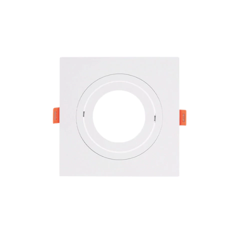 SPOT DE EMBUTIR FACE PLANA QUADRADO DIRECIONÁVEL PAR30 17X17X2,7CM POLICARBONATO BRANCO - OPUS OPS 83489