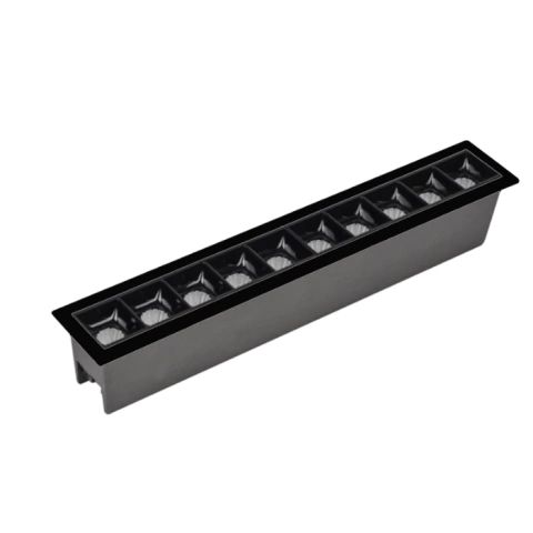 SPOT DE EMBUTIR LED SOUL RETANGULAR IRC 90 2700K 20W BIVOLT 28X4,5X4,9CM ALUMÍNIO PRETO - OPUS OPS 83847