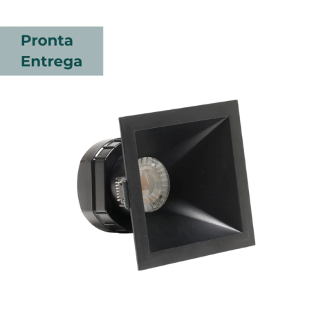 SPOT DE EMBUTIR LED DOWNLIGHT TWIST QUADRADO 4000K 8W BIVOLT 10,2X10,2X9,3CM TERMOPLÁSTICO PRETO - SAVE ENERGY SE-360.2225 - comprar online