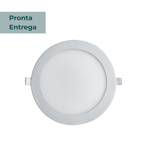 PAINEL LUMINÁRIA DE EMBUTIR LED REDONDO 6500K 18W BIVOLT Ø22X2,5CM ALUMÍNIO BRANCO - OPUS OPS 33815 - comprar online
