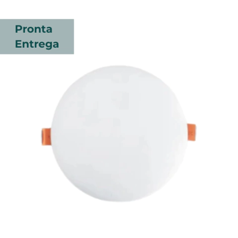 PAINEL LUMINÁRIA SEMI EMBUTIDO LED REDONDO 4000K 15W BIVOLT 12X1,5CM POLICARBONATO BRANCO - OPUS OPS 34775 - comprar online
