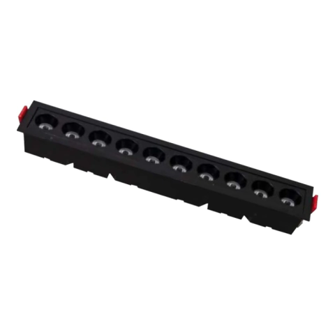 SPOT DE EMBUTIR LED DOWNLIGHT HOSKIN RETANGULAR 3000K 20W BIVOLT 28X4,5CM ALUMÍNIO PRETO - ASTRALED DL-7013