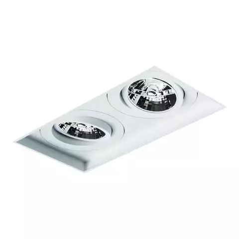 SPOT DE EMBUTIR SURA NO FRAME RETANGULAR DUPLO AR111 32,8X16,8X10,5CM ALUMÍNIO - REVOLUZ RI-E0215/2 - comprar online