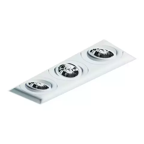 SPOT DE EMBUTIR SURA NO FRAME RETANGULAR TRIPLO AR70 37,5X25,2X9,8CM ALUMÍNIO - REVOLUZ RI-E0214/3 - comprar online