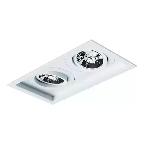 SPOT DE EMBUTIR SURA RETANGULAR DUPLO AR111 34,3X18,3X10,2CM ALUMÍNIO - REVOLUZ RI-E1215/2 - comprar online