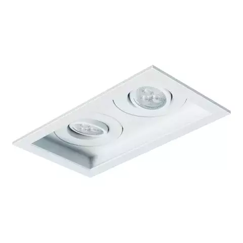 SPOT DE EMBUTIR SURA RETANGULAR DUPLO DICROICA PAR16 22,8X12,5X8,4CM ALUMÍNIO - REVOLUZ RI-E1213/2 - comprar online