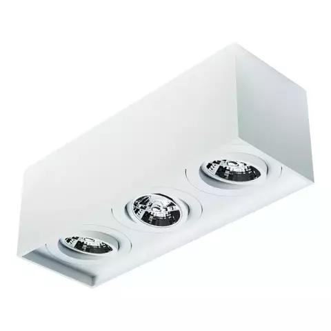 SPOT DE SOBREPOR SURA FACE RECUADA RETANGULAR TRIPLO AR111 14,5X48,7X16,6CM ALUMÍNIO - REVOLUZ RI-S2215/3 - comprar online