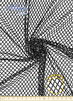 Tecido de Malha Tule Pedraria. Composição: 96% Poliéster 4% Elastano. Largura: 1,26 metros. Gramatura: 110 Gr/m²